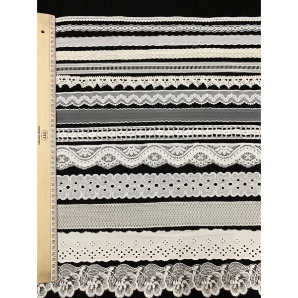 2m và 5m Ren viền trang trí quần áo,ren thun,thun ren,ren chỉ viền quần áo,đồ handmade....