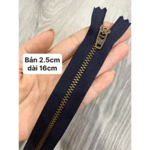 Dây kéo khoá đồng 1 chiều ( răng vàng) Dây kéo răng đồng răng nhôm Khóa Kéo Kim Loại Màu Vàng Đồng túi xách quần áo đầm 16