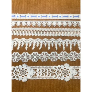 Dây ren chỉ cotton trang trí quần áo viền Ren vải,ren cotton vintage phụ kiện 5