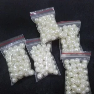 Nút áo ngọc trai nhựa cúc áo màu ngọc trai nhân tạo Nút áo ngọc trai Nút bẹt nhựa ngọc trai trang trí áo đầm váy may vá 7
