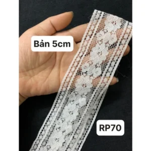 Ren poly trang trí viền màu trắng 6