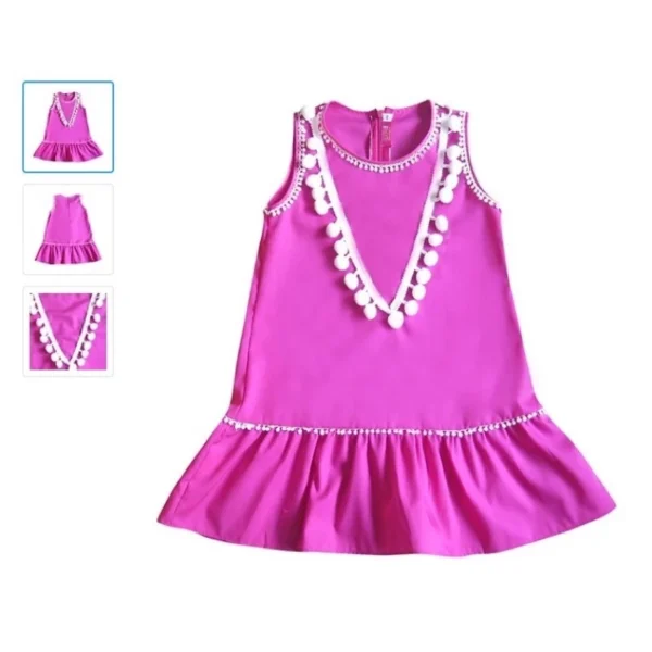 Ren viền tua rua, viền quả pom pom trang trí quần áo,phụ kiện 16