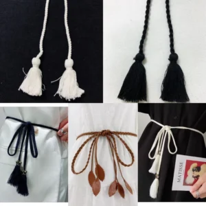 Thắt lưng tua rua phụ kiện thời trang -Thắt Lưng Da PU Tua Rua phong cách boho vintage 2