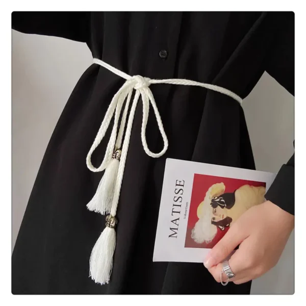 Thắt lưng tua rua phụ kiện thời trang -Thắt Lưng Da PU Tua Rua phong cách boho vintage 3