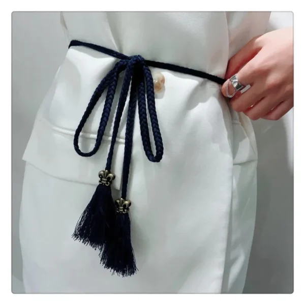Thắt lưng tua rua phụ kiện thời trang -Thắt Lưng Da PU Tua Rua phong cách boho vintage 4